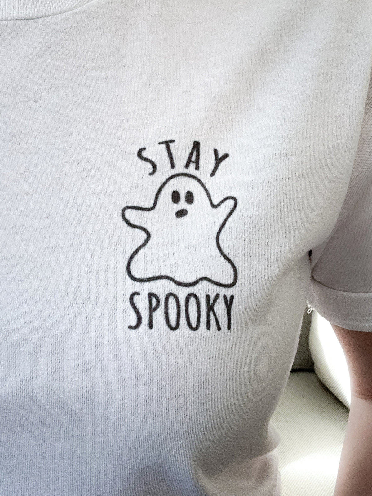 stay spooky ghost halloween white unisex t-shirt