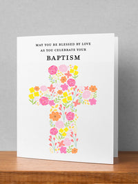 catholic baptism greeting card