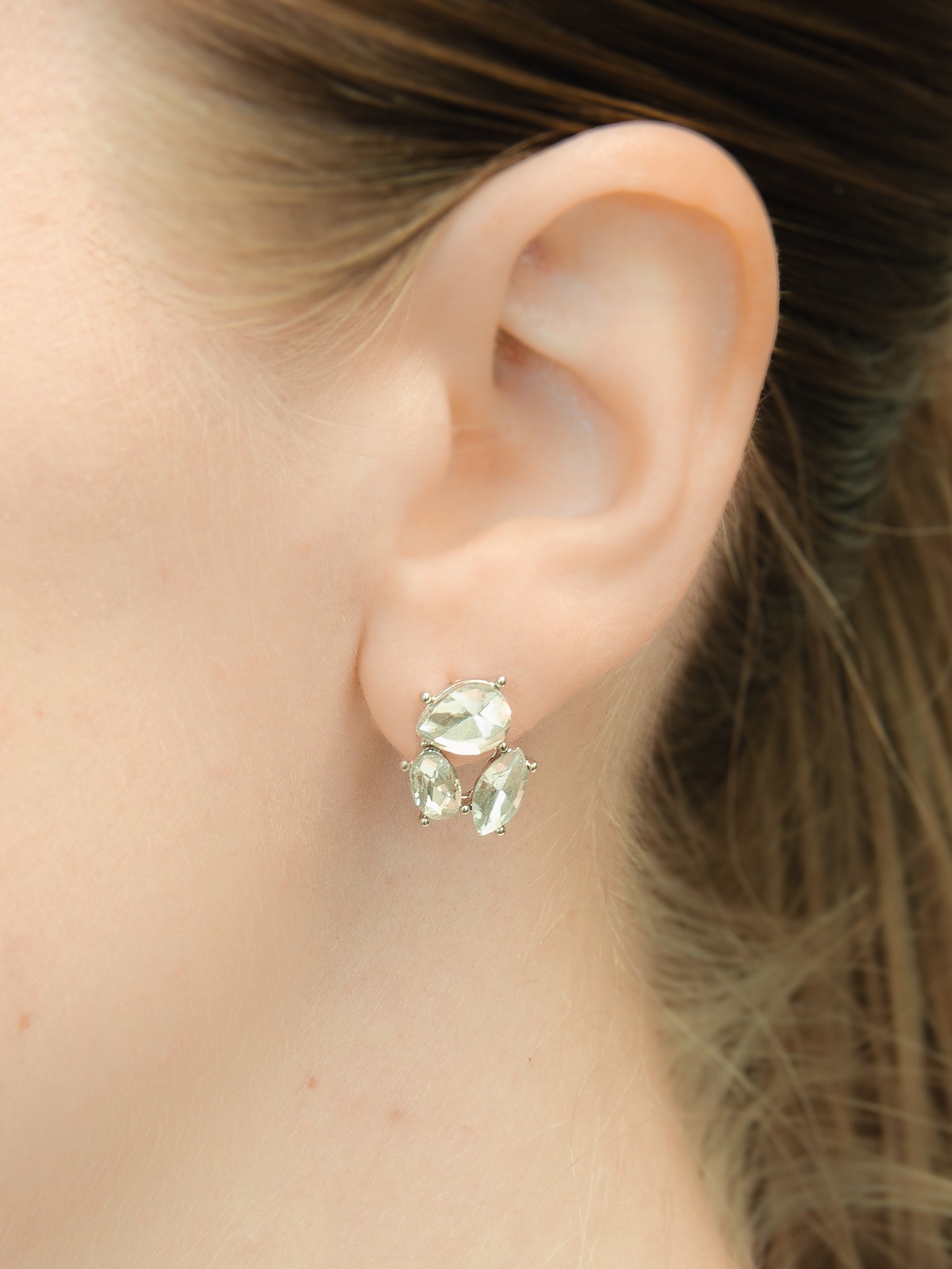 Jewel stud earrings sales