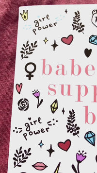 babes support babes greeting card