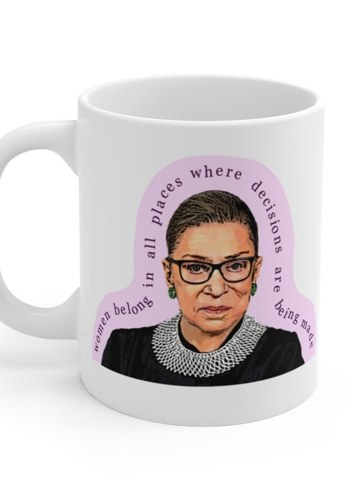 Ruth Bader Ginsburg Women's Rights Mug,RBG Quote Mug,Feminist Coffee Mug,Women's Rights Movement Quotes,Empowered Women Gift