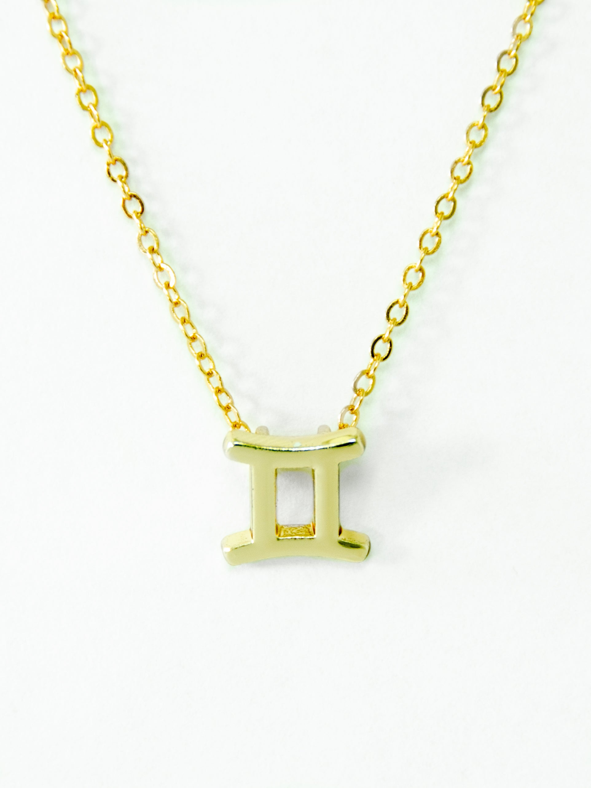 Gemini Zodiac Necklace with Stone Small - StyledU