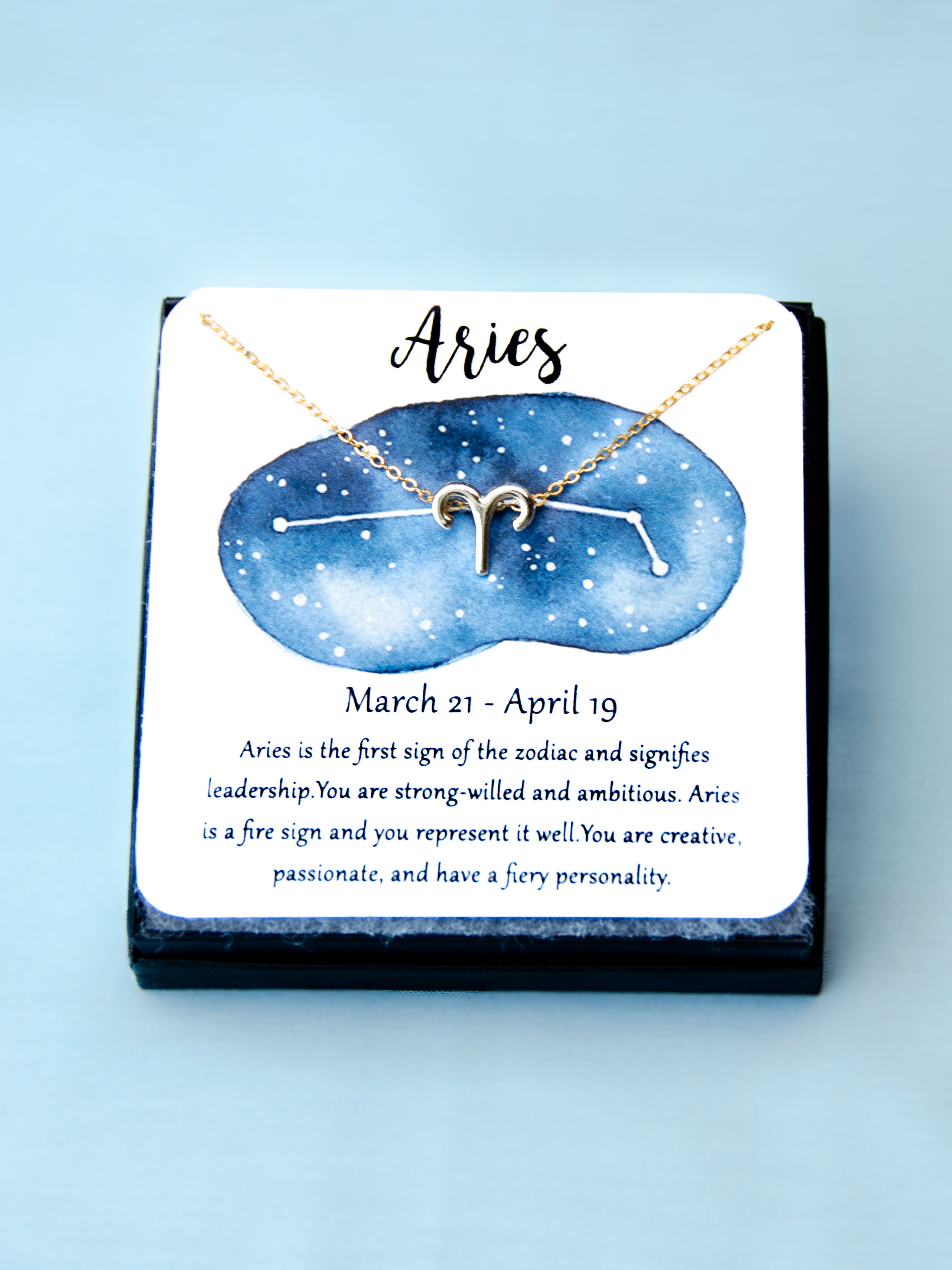 Zodiac Aries Astrological Necklace The Jewelry Bx