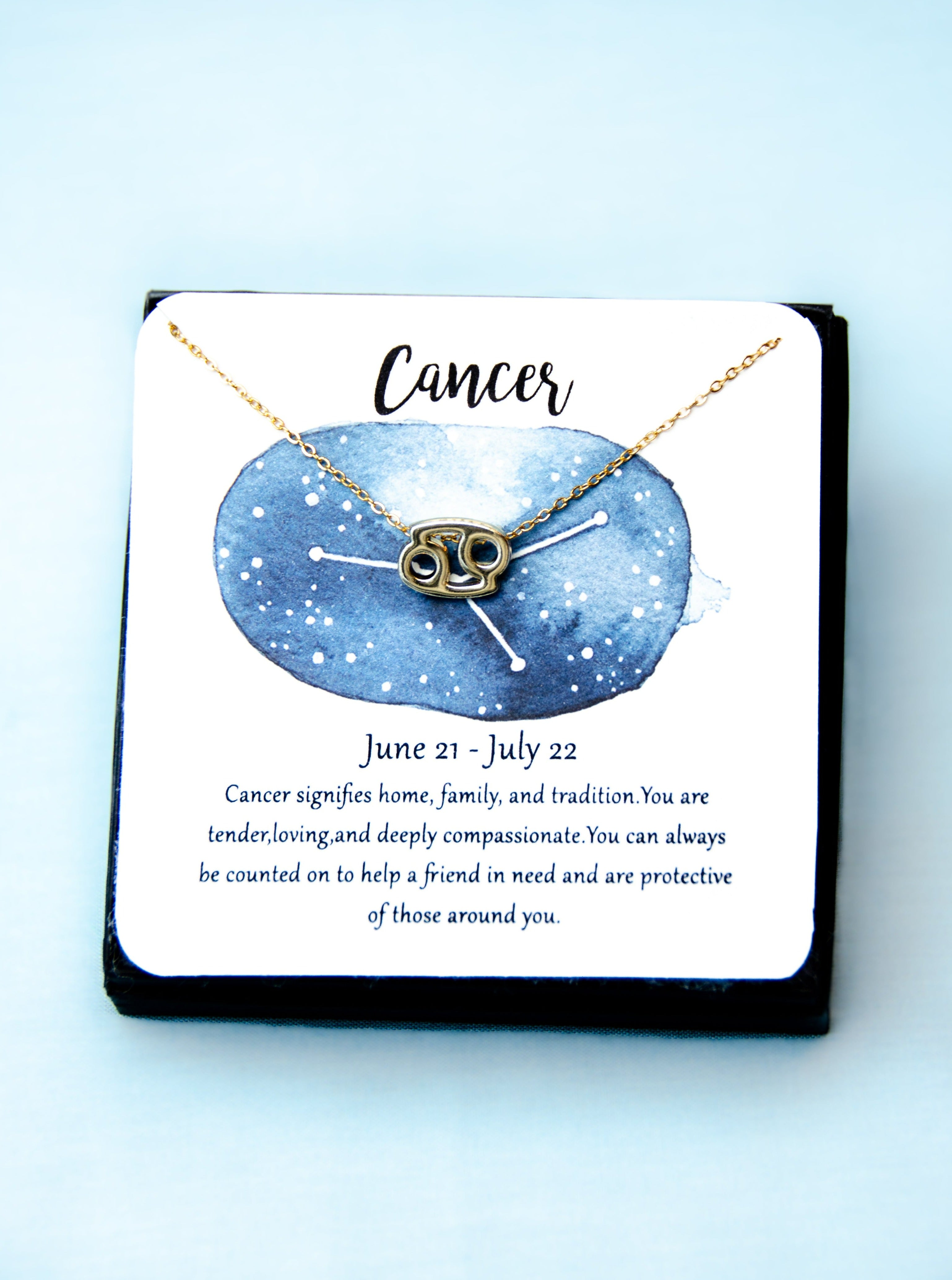 Zodiac Cancer Astrological Necklace