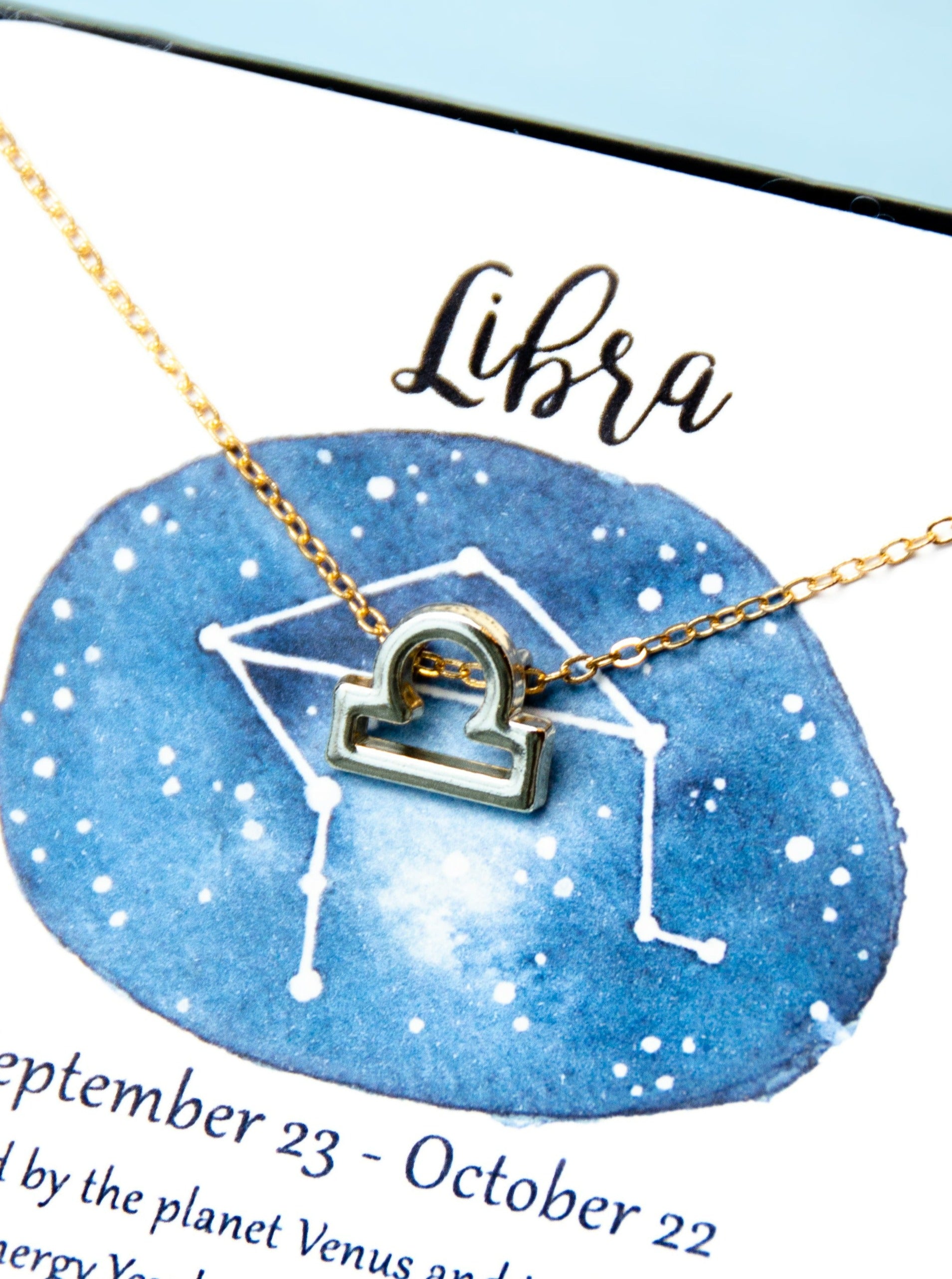 Zodiac Libra Astrological Necklace The Jewelry Bx