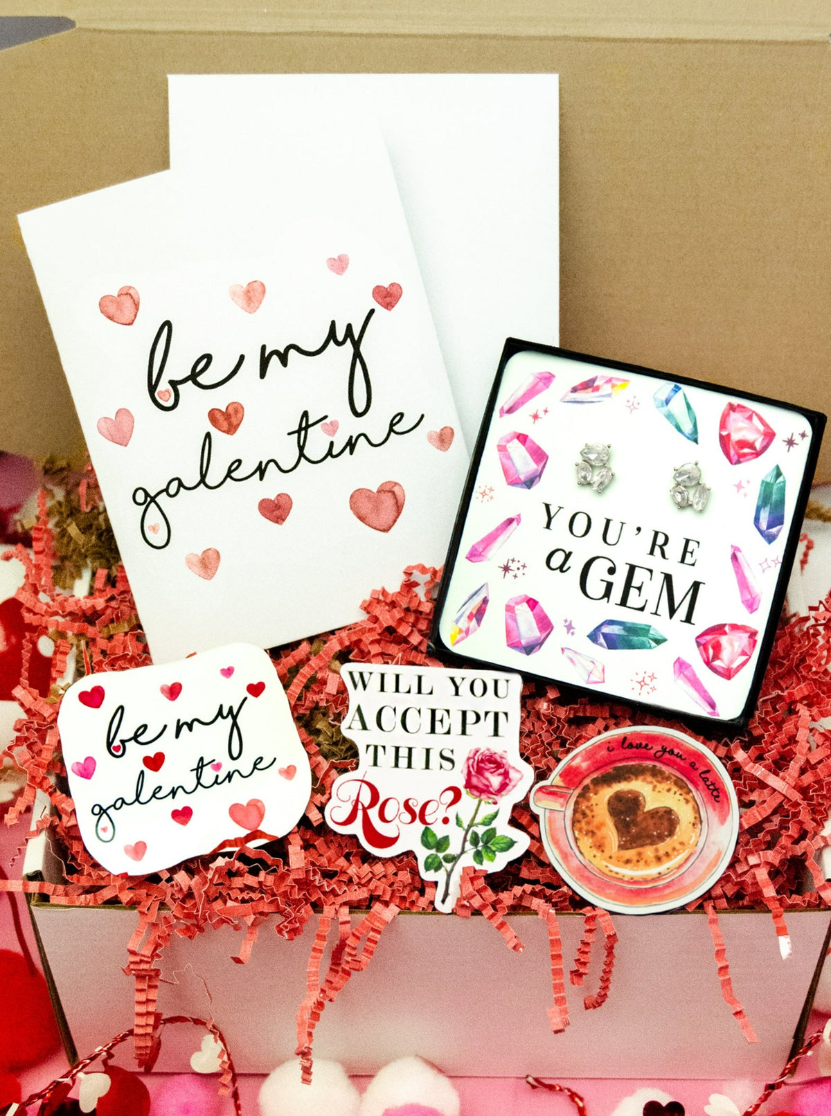 Personalized Valentine's Day Gift Box Galentine's Day Care Package,  Valentine's Gift Box for Her, Galentines Gift for Best Friend, Women 