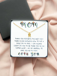 Custom Mother's Day 14K Gold Necklace Gift, Personalized Mother's Day initial necklace,Personalized Mother's Day Jewelry,Custom Gift for Mom