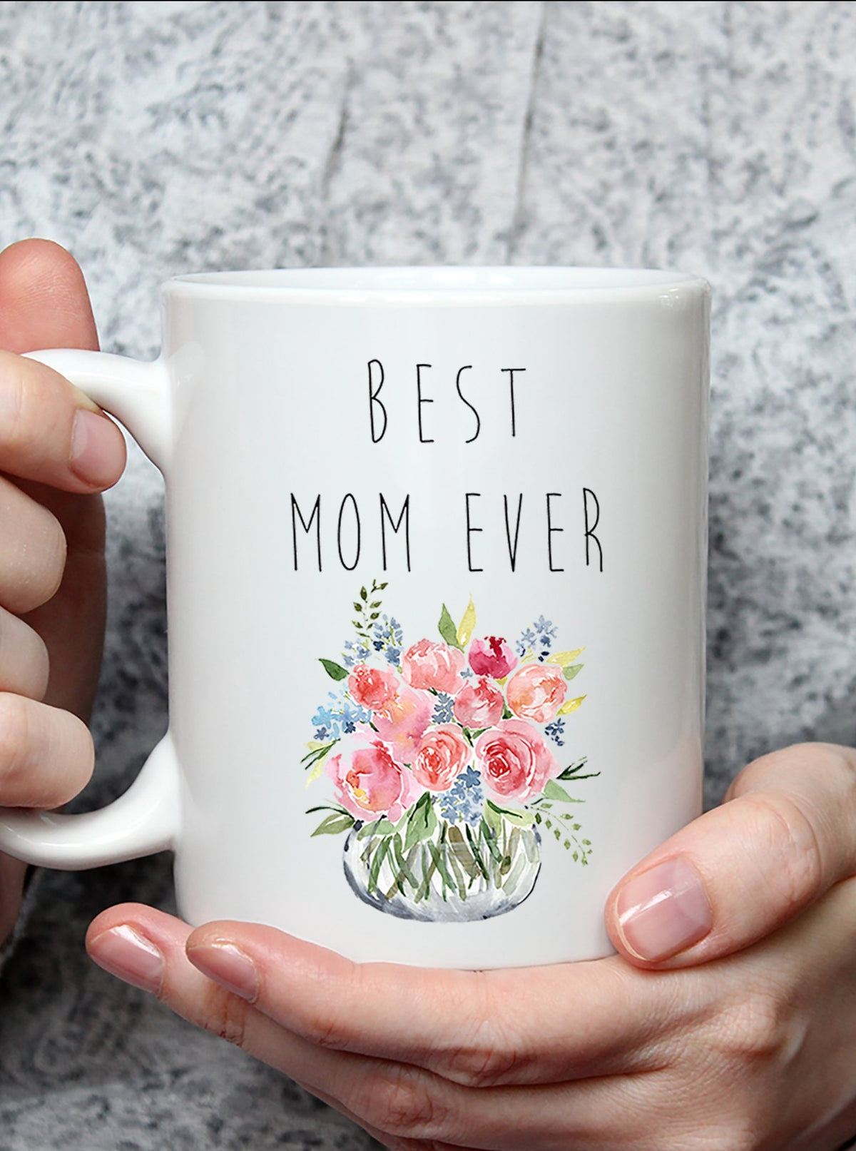 Best Mom Ever Coffee Mug - Mother's Day Gift - Coffee Mug Floral Gift for  Mom