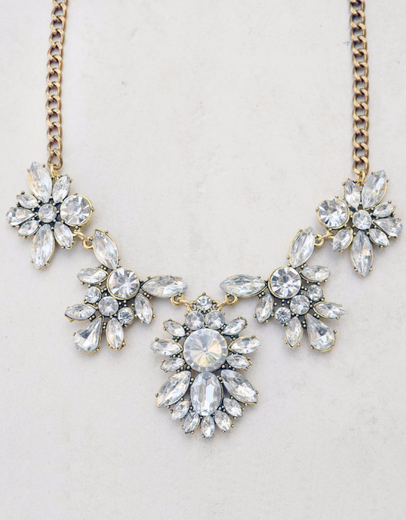 NWT J. Crew Crystal Leaves Statement Necklace - Jewelry