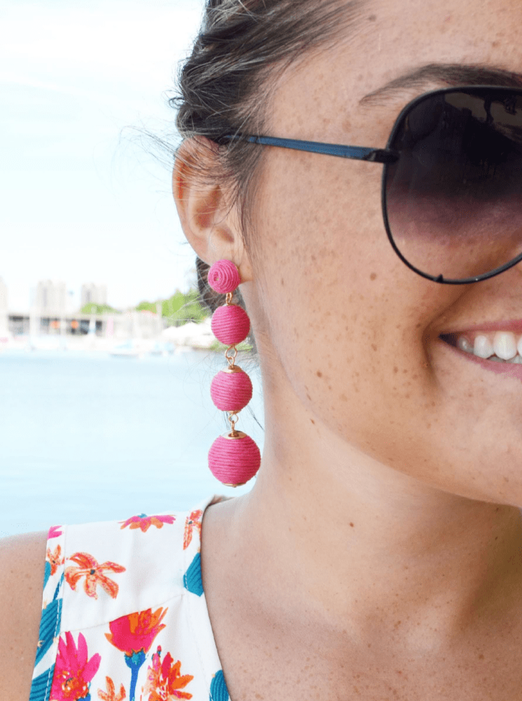 mnjin style earrings retro fashion leaves long feather earrings beach  holiday style female earrings hot pink - Walmart.com