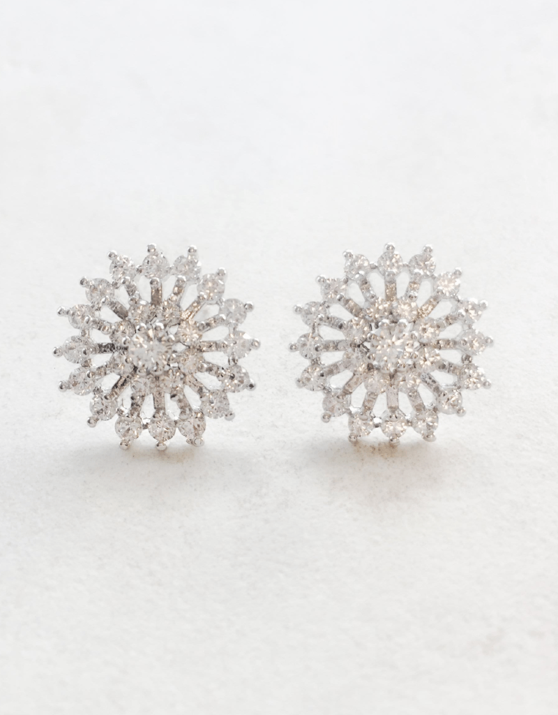 classic sparkly formal occasion stud earrings
