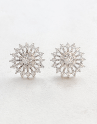 classic sparkly formal occasion stud earrings