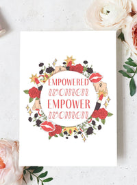 Empowered Women Empower Women Greeting Card Set,Gift for Friend,Card for Co-worker,Feminist Card,Girl Power Card,Girl Boss Card, Made in USA