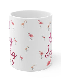 Pink Flamingo Motivational Stand Tall My Darling Coffee Mug,Perfect Gift for Female Empowerment and Girl Bosses,Best Friend Gift