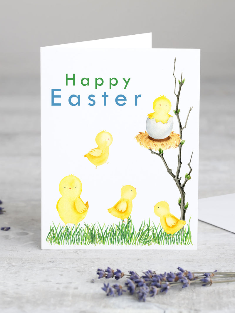 Happy Easter Chicks Card