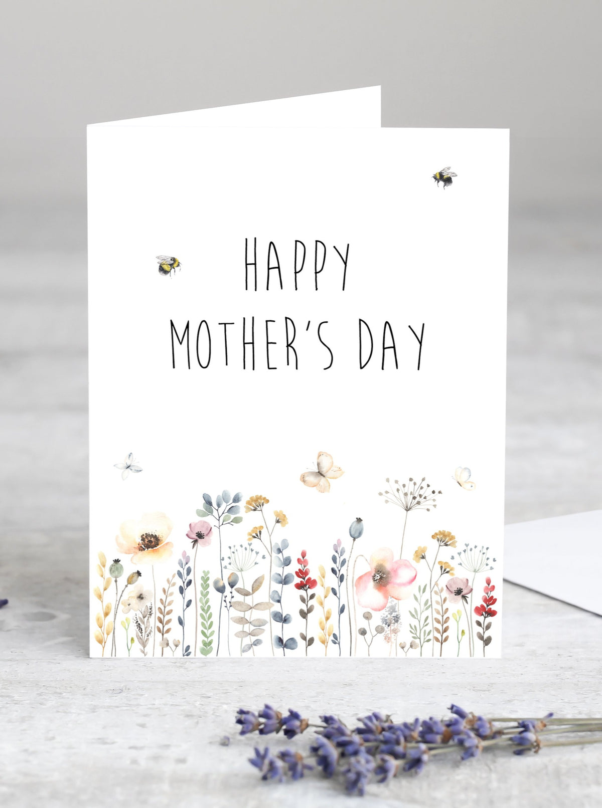 Eco Friendly Handmade Mother's Day Cards Flowers And Bees, Mother's Day  Free Cards
