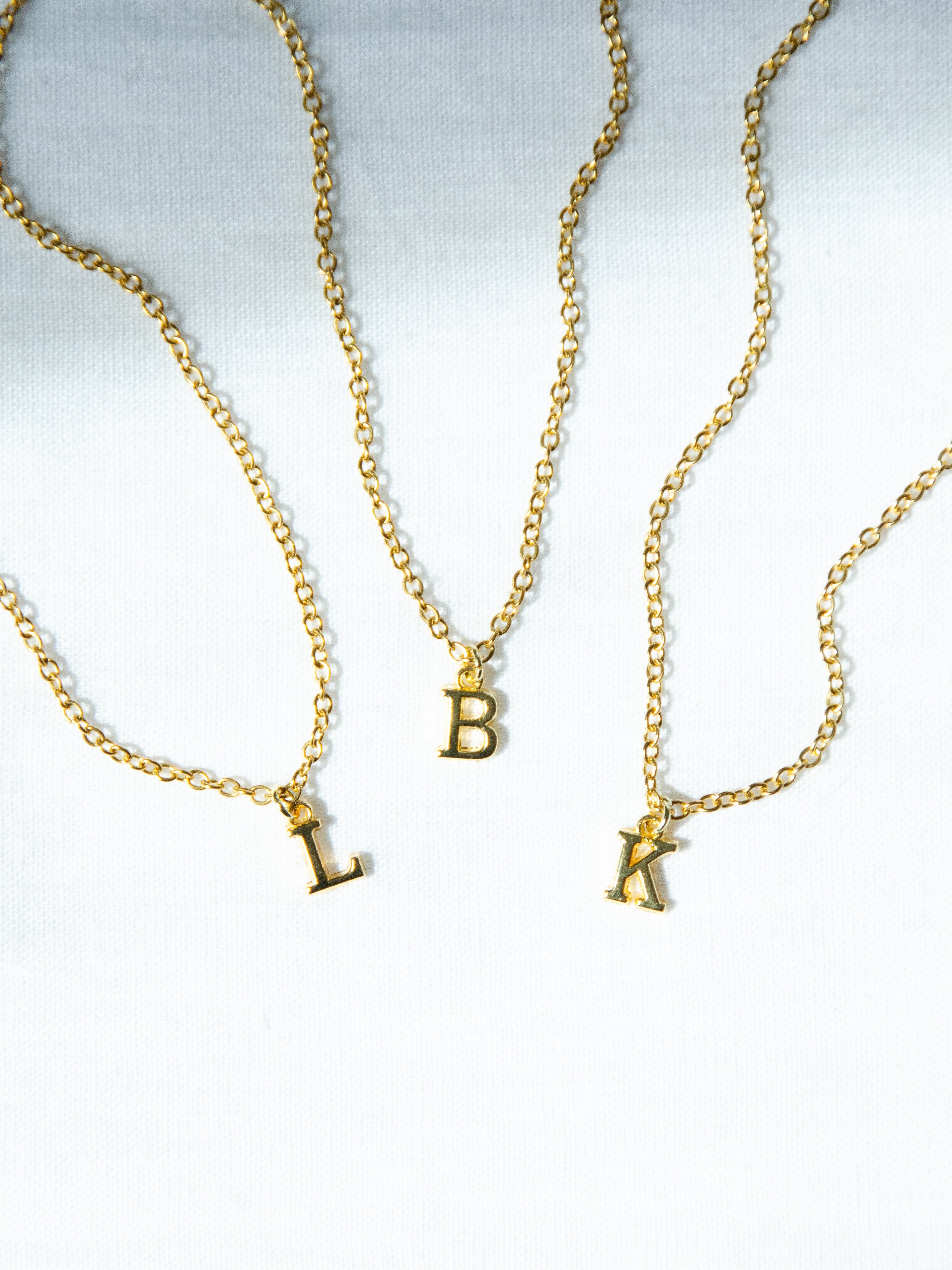 Sideways Initial Necklace 14K Gold Custom Block Letter Necklace – Fine  Jewelry by Anastasia Savenko
