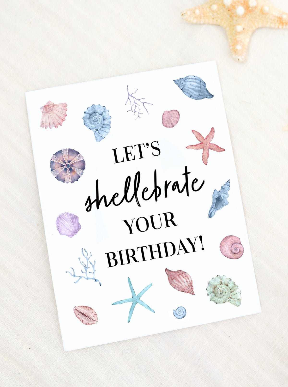 Happy Birthday Shell Beach Greeting Card