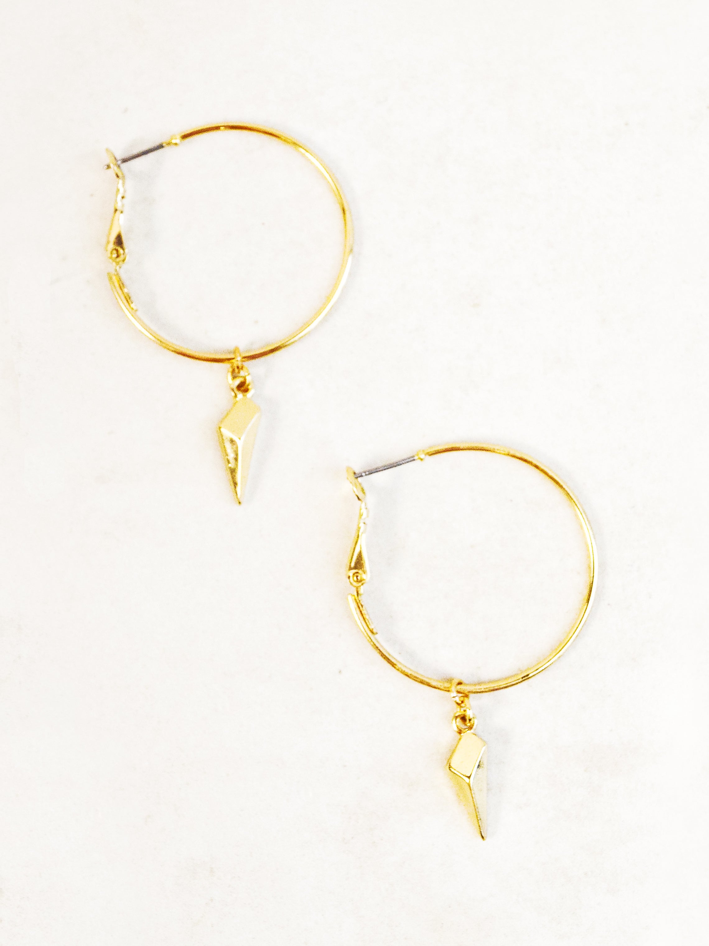 Straight To The Point Gold Earrings The Jewelry Bx