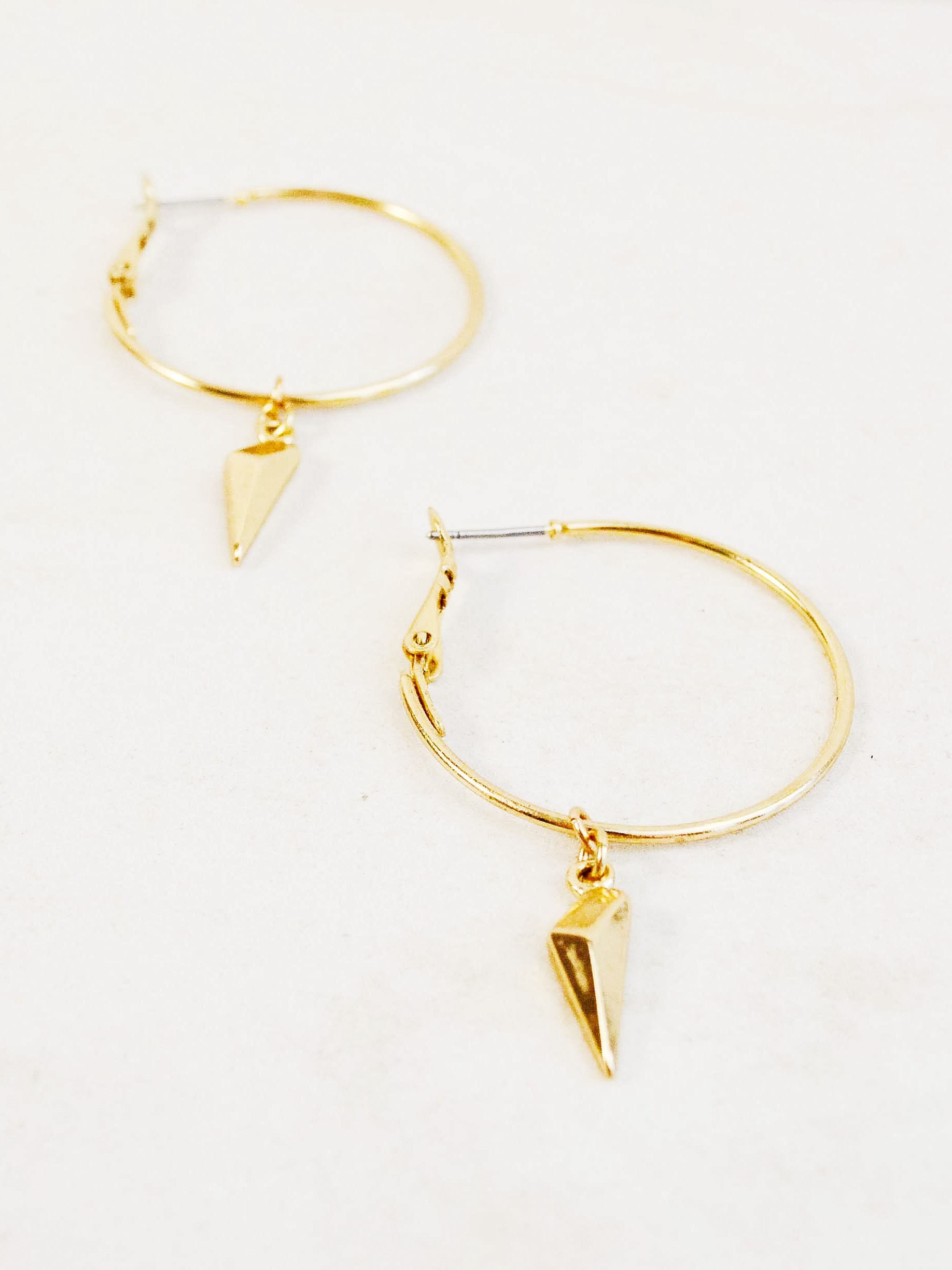 Straight To The Point Gold Earrings The Jewelry Bx