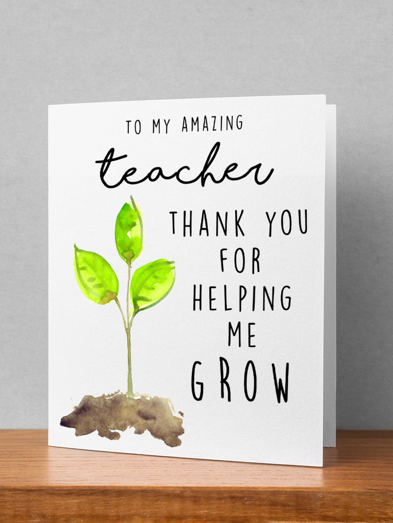 Helping Me Grow Teacher Appreciation Card – The Jewelry Bx